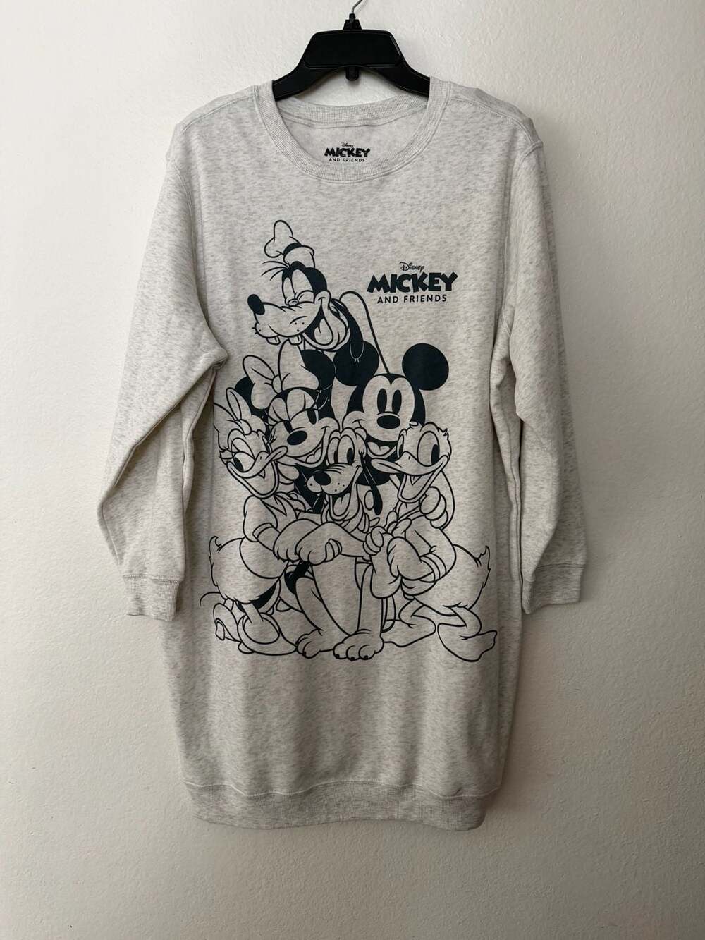 Disney Mickey And Friends Graphic Long Sleeve Fleece Sweatshirt Dress Size 1X